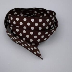 Henri Bendel 12” brown polka dot ribbon